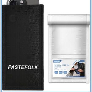 PASTEFOLK Black and White Faraday Bags for Phones